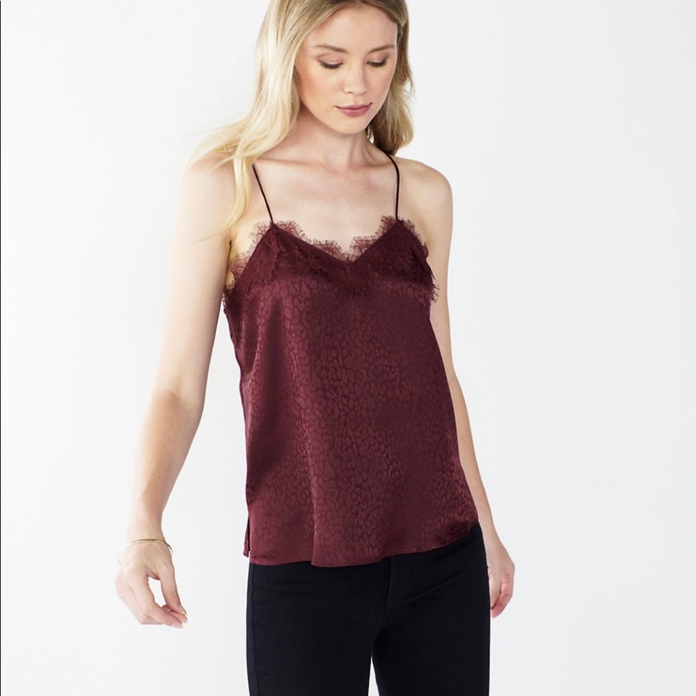Plum Lace Trim Cami